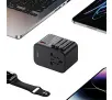 Adapter podróżny USAMS CC199TC01 4w1 1x USB, 2x USB-C 65W US/AU/EU/UK Czarny