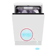 Amica DIM68B10ELONSWiD 59,8cm Automatyczne otwieranie drzwi Szuflada na sztućce