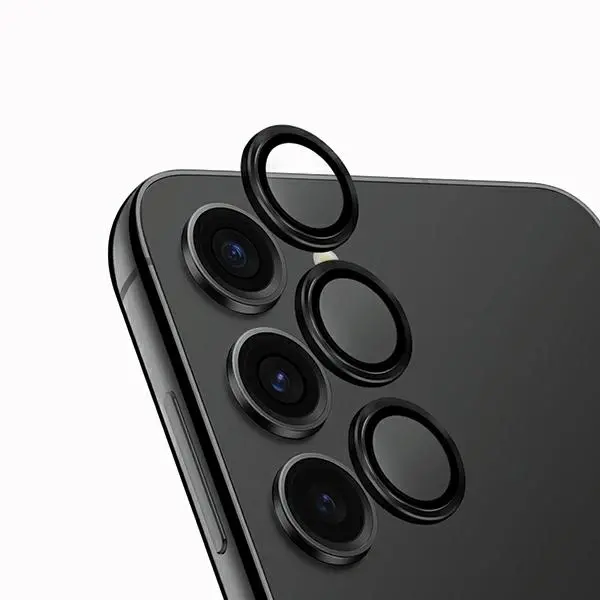 Szkło hartowane UNIQ Optix Aluminium Camera Lens Protector do Samsung Galaxy S24 Czarny