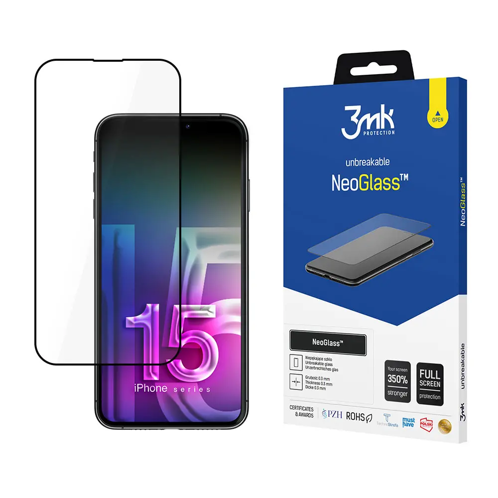 Szkło nietłukące 3mk NeoGlass do iPhone 15