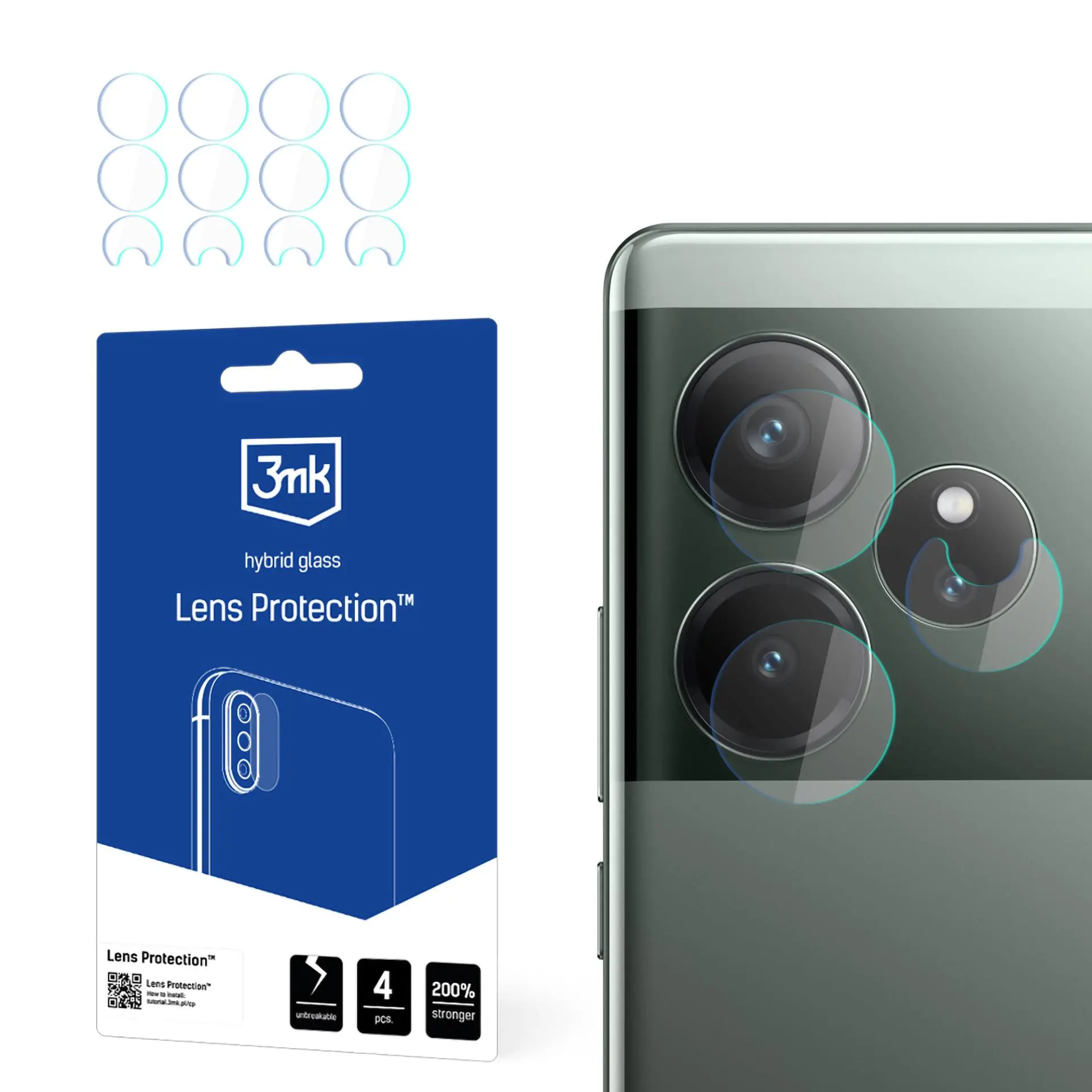 Szkło hybrydowe 3mk Lens Protection do Realme Gt 6t