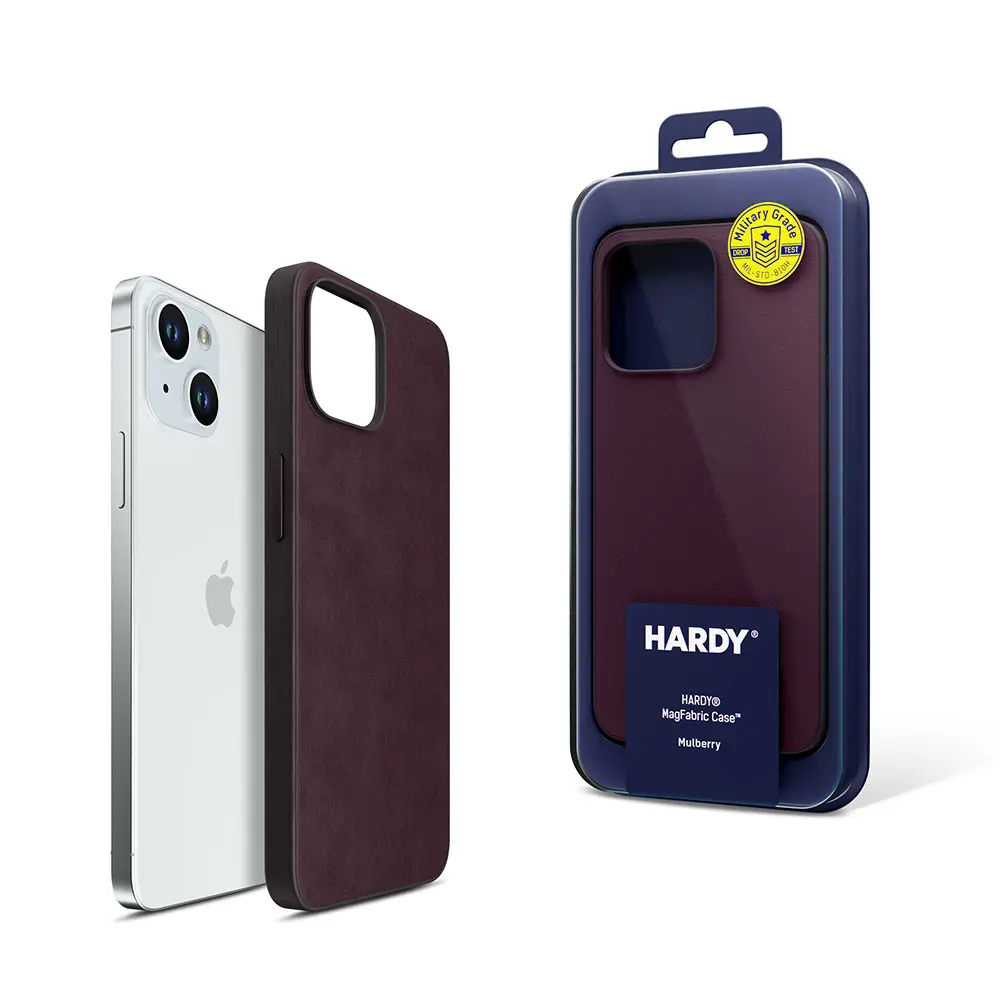 Etui 3mk Hardy MagFabric Case do iPhone 15 Plus Wiśniowy