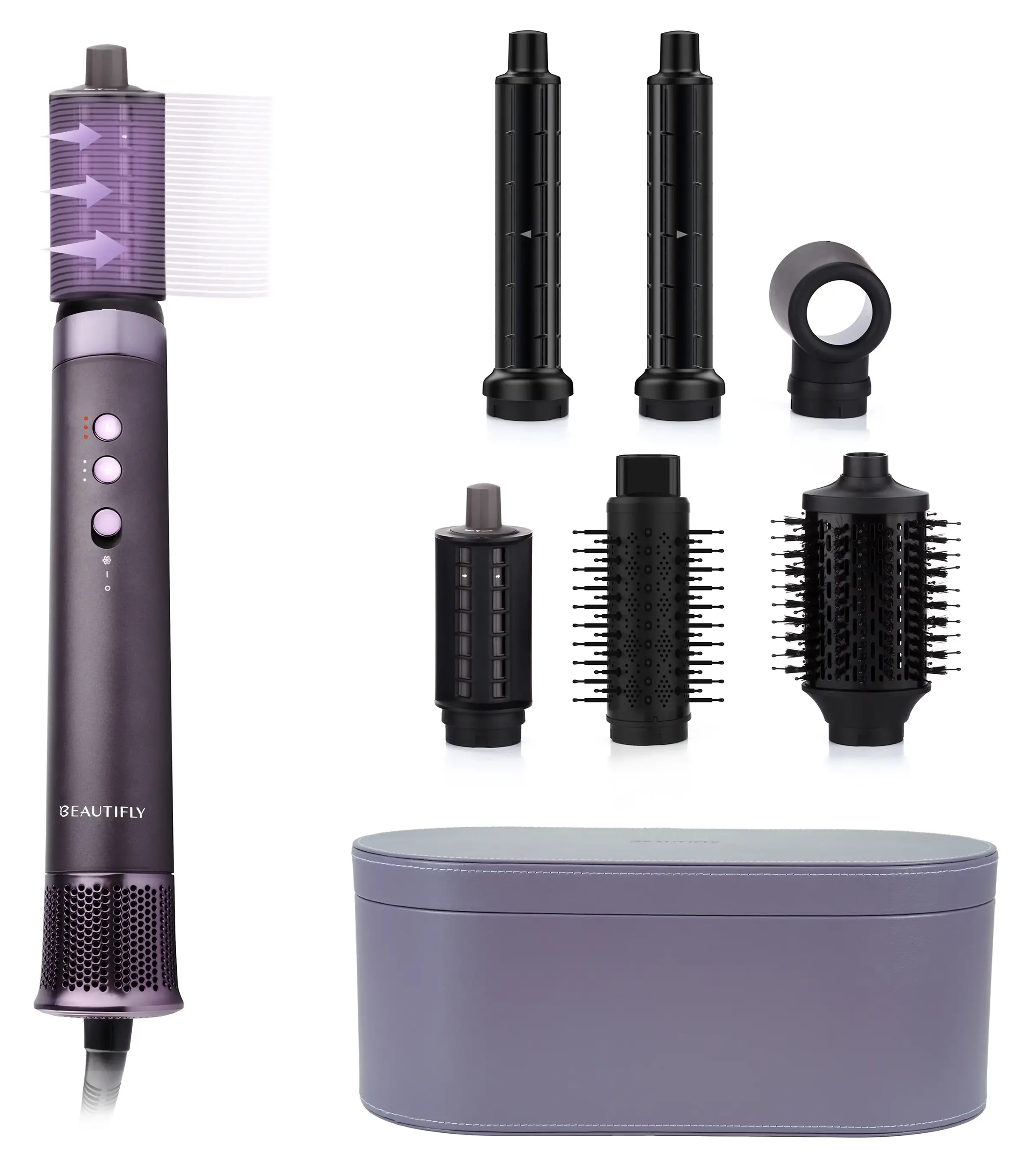 Suszarko-lokówka Beautifly Flow Pro Styler Hair 1300W Jonizacja Zimny nawiew Średnica szczotki 30mm