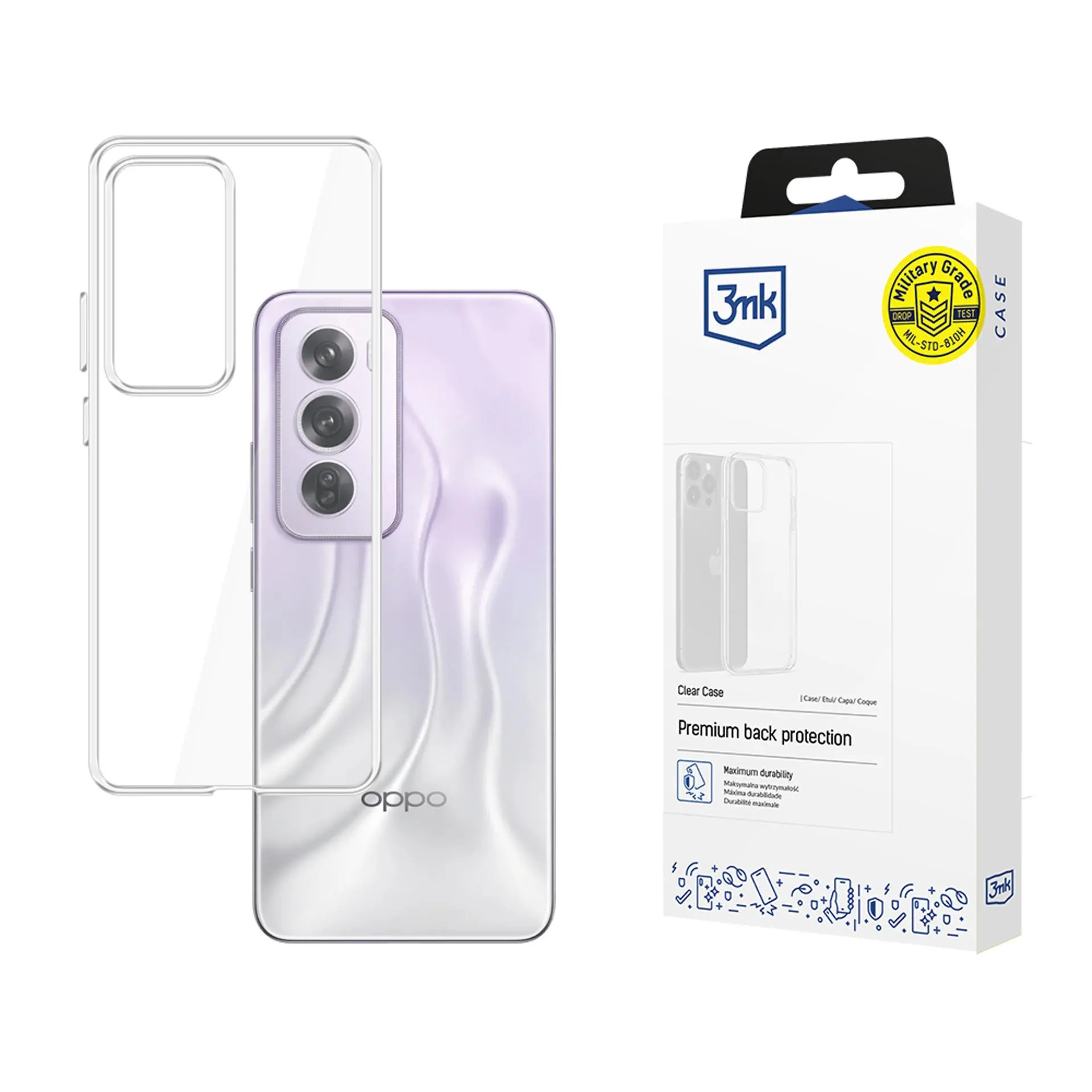 3mk Clear Case do OPPO Reno 12 Przezroczysty miniaturka