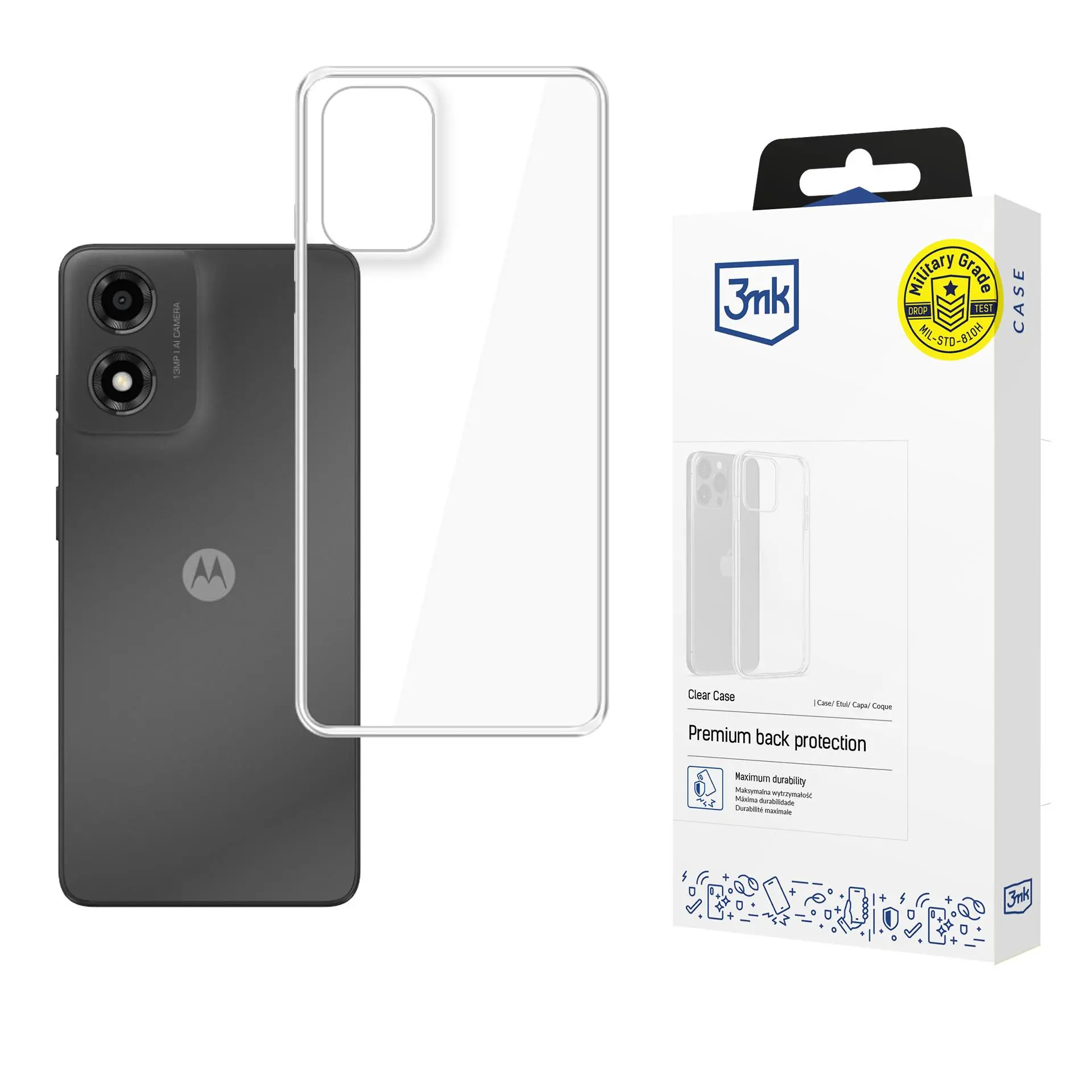 Etui 3mk Clear Case do Motorola Moto E14/G04/G04S Przezroczysty