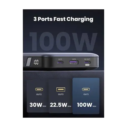 Powerbank UGREEN PB720 20000mAh PD 100W Szary