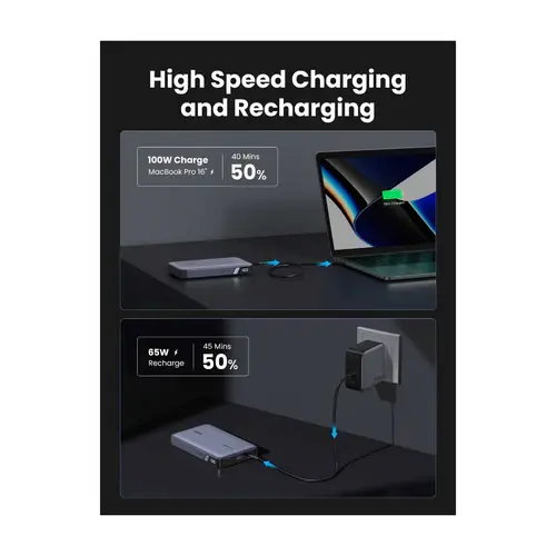 Powerbank UGREEN PB720 20000mAh PD 100W Szary