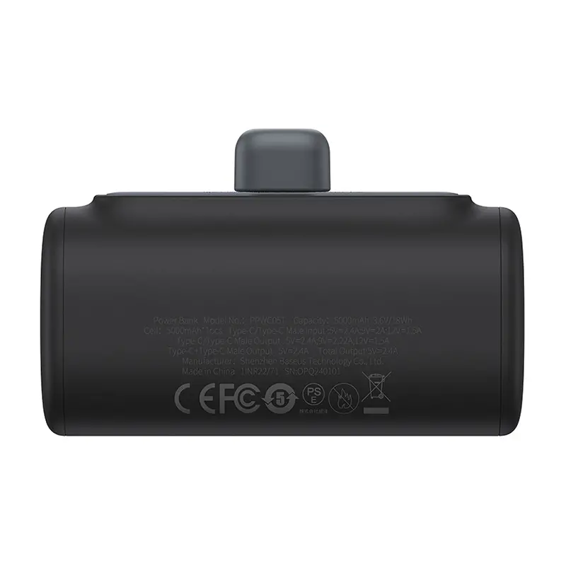 Powerbank Baseus P10068306113-00 Compact 5000mAh PD 20W USB-C Czarny