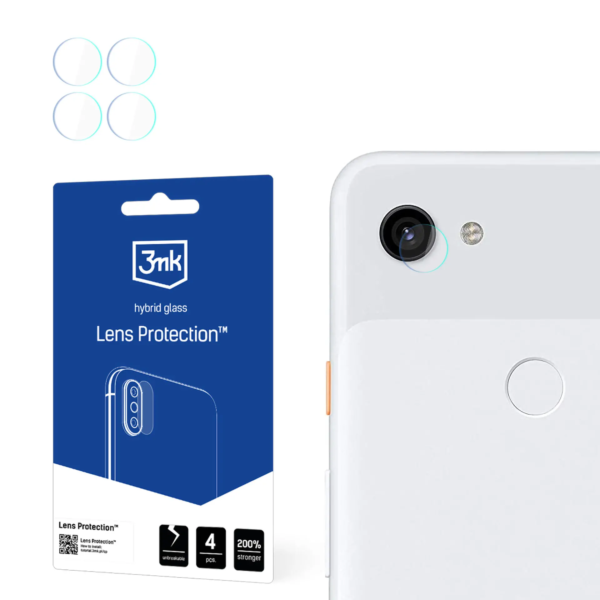 Szkło hybrydowe 3mk Lens Protection do Google Pixel 3a XL