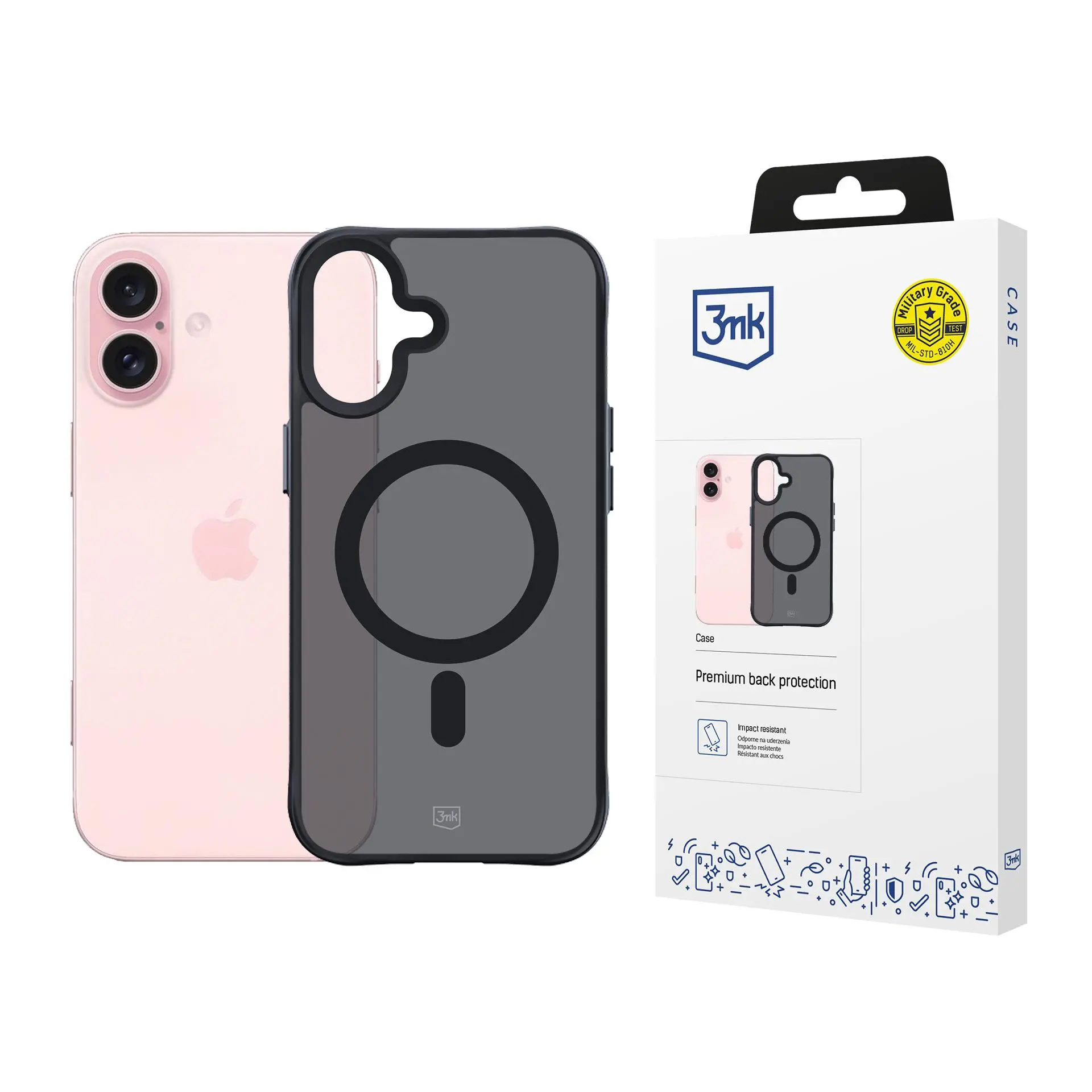 Etui 3mk Smoke MagCase do iPhone 16 Czarny