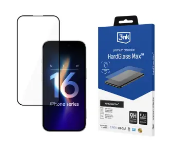 Szkło hartowane 3mk HardGlass Max Black do iPhone 16 Plus