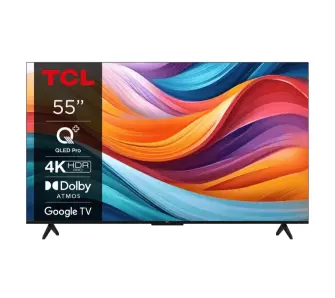 Telewizor TCL 55T7B 55" QLED 4K Google TV Dolby Vision Dolby Atmos HDMI 2.1 DVB-T2