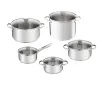 Zestaw garnków Tefal Daily Cook H054AS55 Indukcja Stal nierdzewna 10 elementów