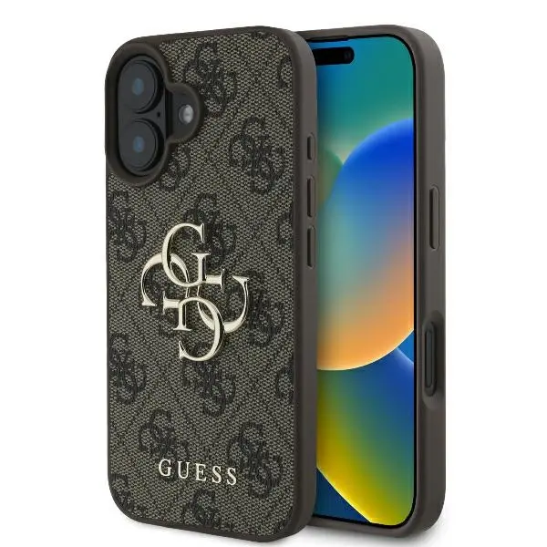 Etui Guess hardcase 4G Big Logo do iPhone 16 Brązowy