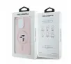 Etui Karl Lagerfeld Silicone Karl&Choupette Ring MagSafe iPhone 16 Pro Różowy