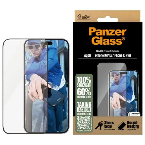 Szkło hartowane PanzerGlass Screen Protector do iPhone 16 Plus