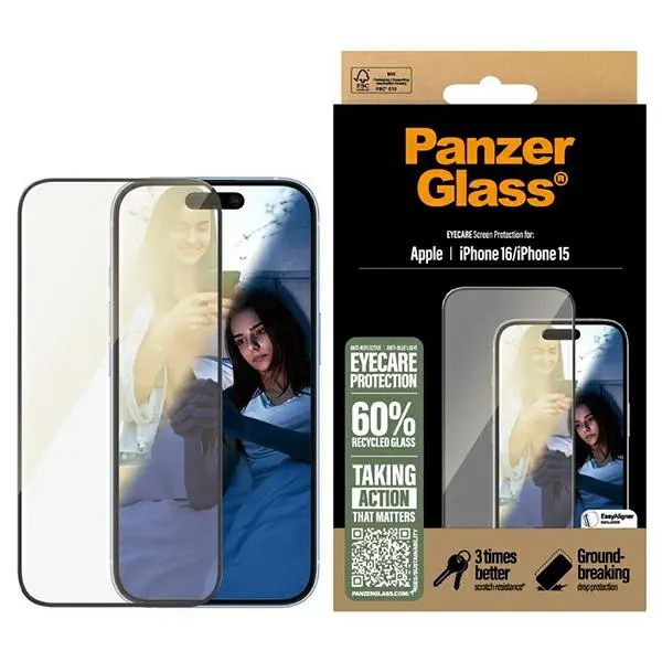 Szkło hartowane PanzerGlass EyeCare Screen Protector do iPhone 16