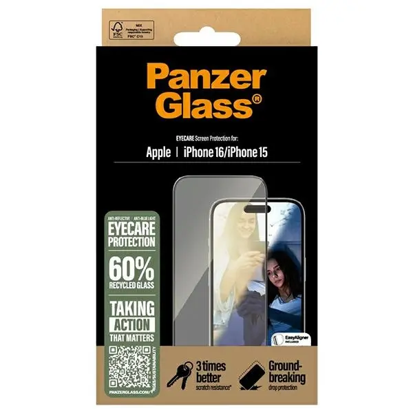 Szkło hartowane PanzerGlass EyeCare Screen Protector do iPhone 16