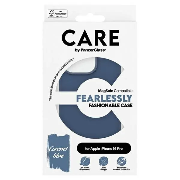 Etui PanzerGlass Fashion Case MagSafe do iPhone 16 Pro Niebieski
