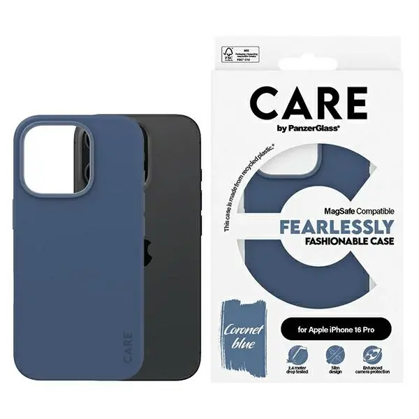 Etui PanzerGlass Fashion Case MagSafe do iPhone 16 Pro Niebieski
