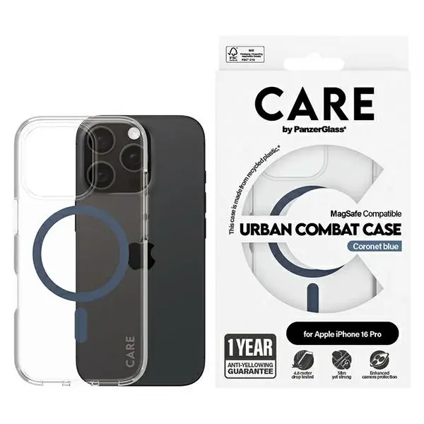 Etui PanzerGlass Flagship Case MagSafe do iPhone 16 Pro Niebieski
