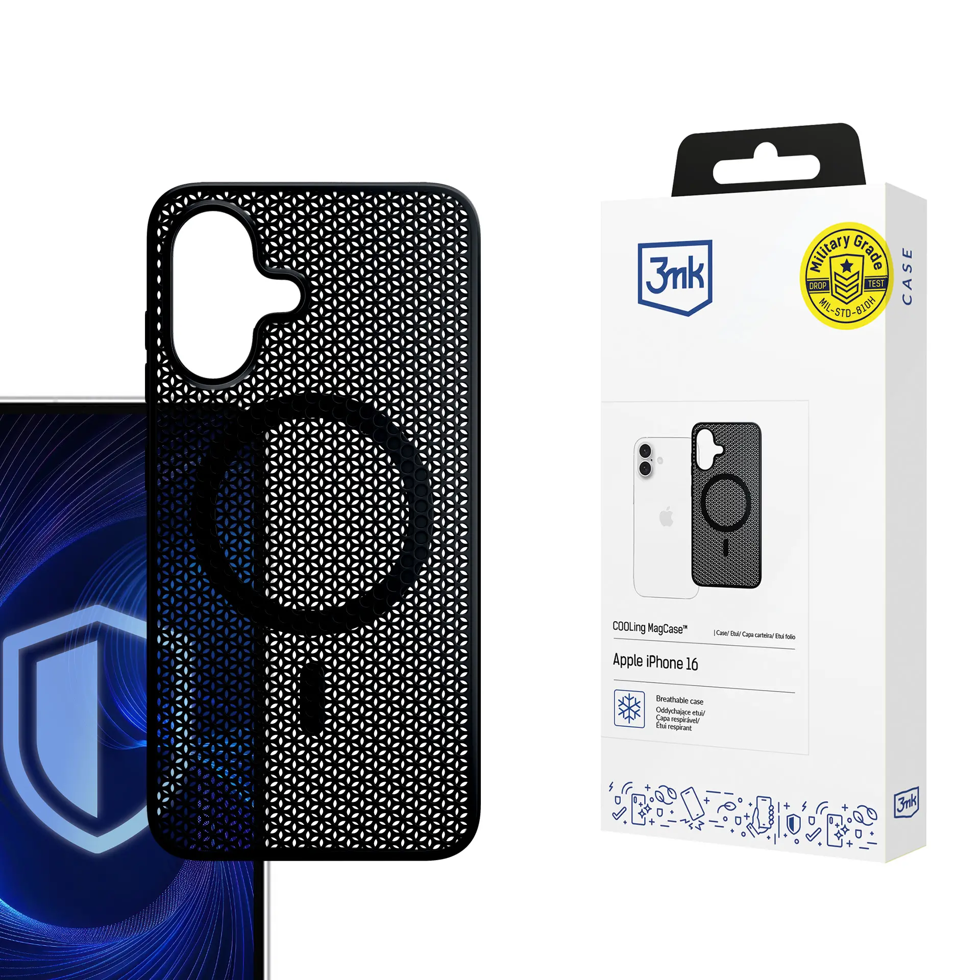 Etui 3mk COOLing MagCase do iPhone 16 Czarny