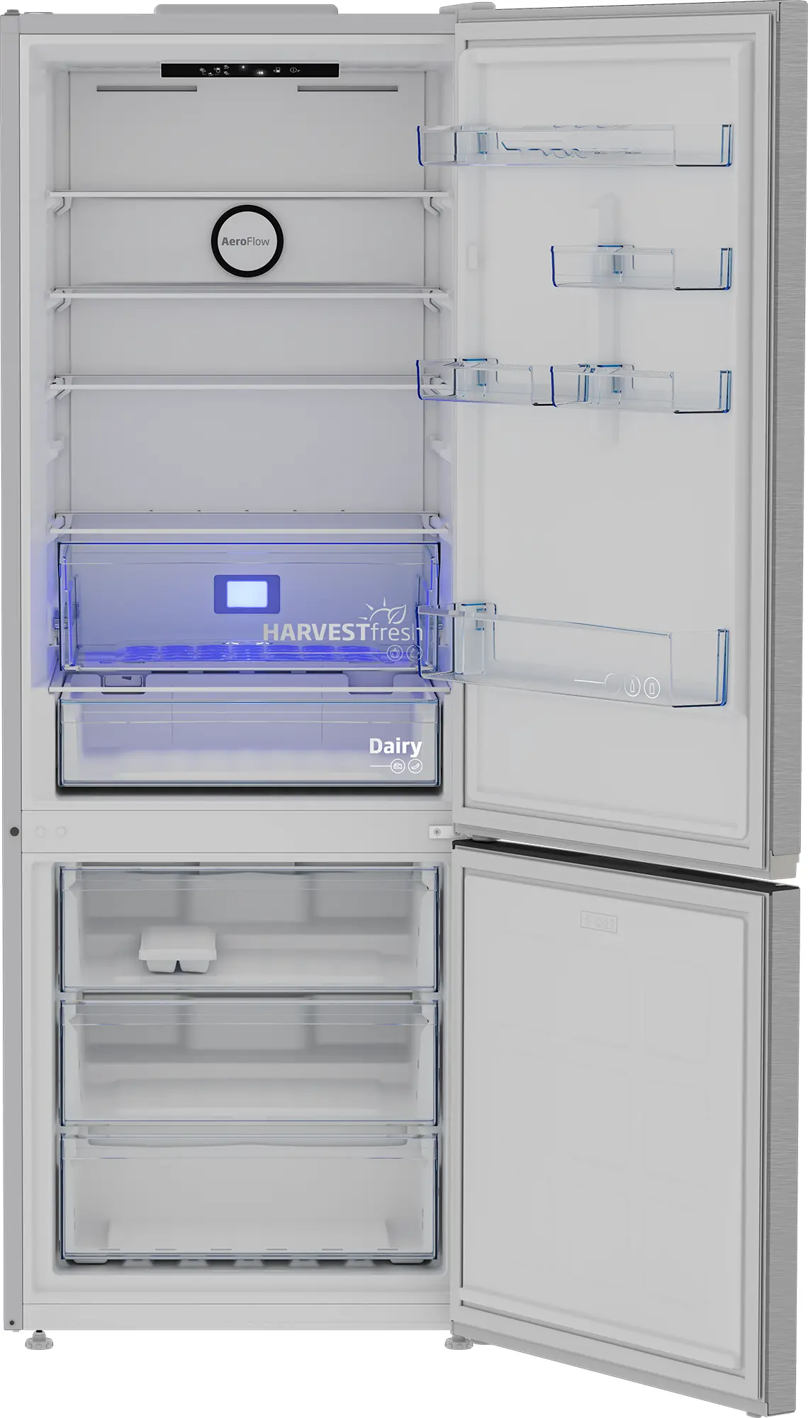 Lodówka Beko b300 B3RCNE564HXB Pełny No Frost 192cm Komora świeżości Platinum
