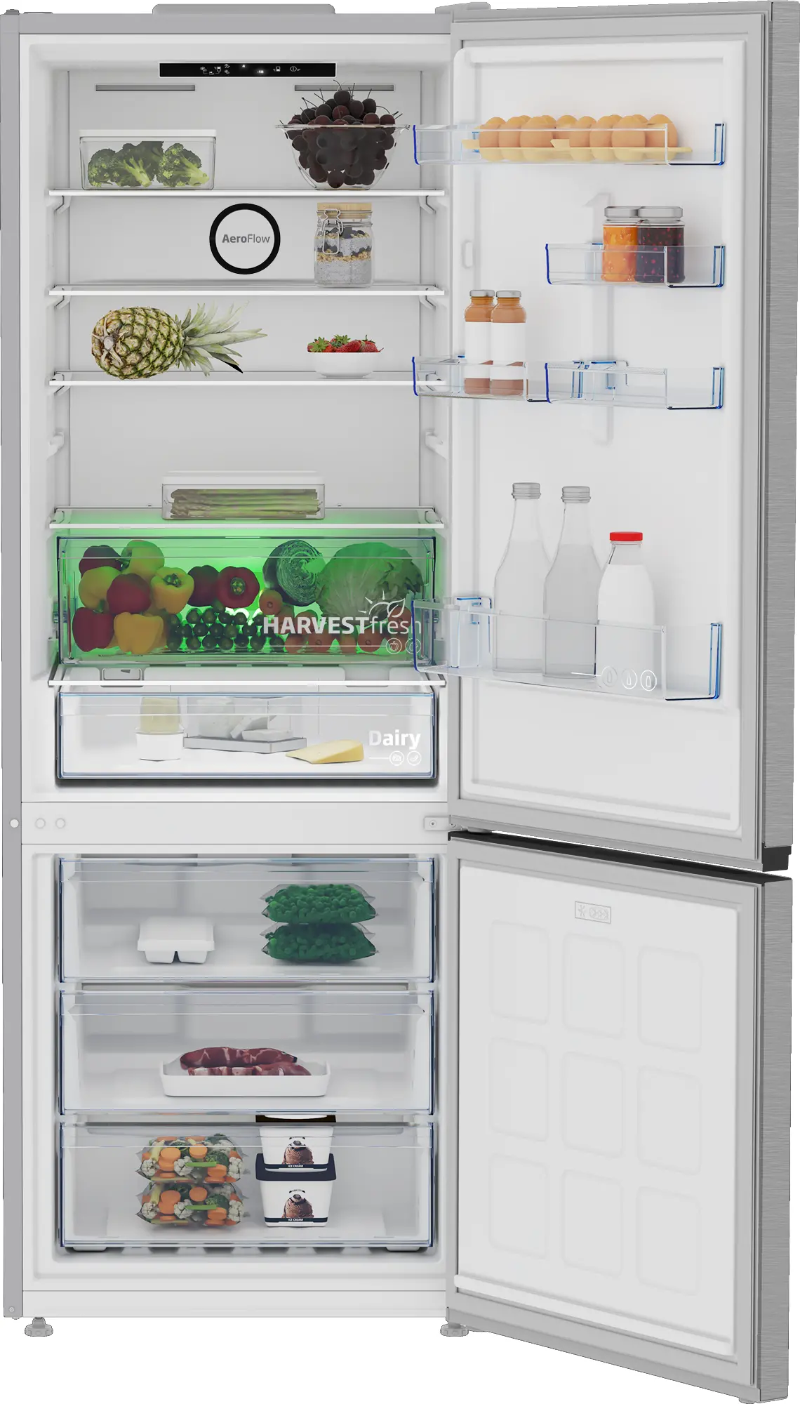 Lodówka Beko b300 B3RCNE564HXB Pełny No Frost 192cm Komora świeżości Platinum