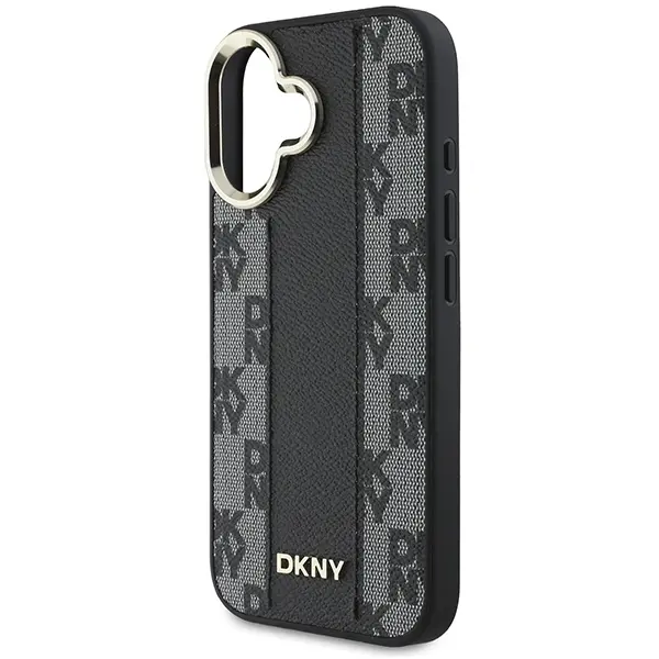 Etui DKNY Checkered Pattern MagSafe do iPhone 16 Czarny