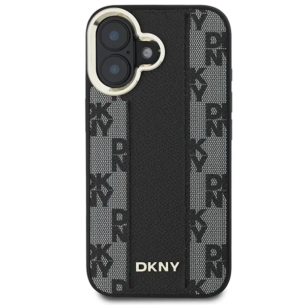 Etui DKNY Checkered Pattern MagSafe do iPhone 16 Czarny