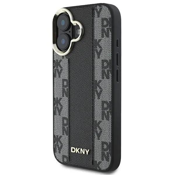 Etui DKNY Checkered Pattern MagSafe do iPhone 16 Czarny