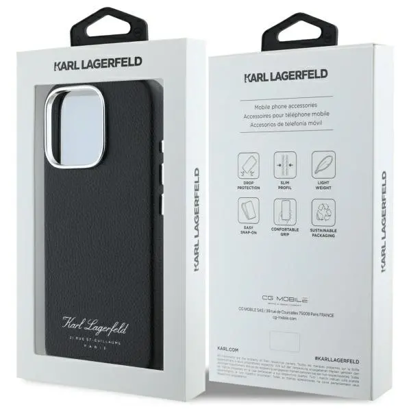Etui Karl Lagerfeld hotel RSG do iPhone 16 Pro Czarny