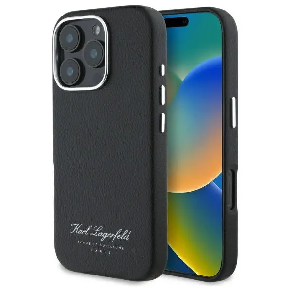 Etui Karl Lagerfeld hotel RSG do iPhone 16 Pro Czarny