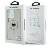 Etui Karl Lagerfeld IML Metal Choupette Head MagSafe do iPhone 16 Pro Max Biały