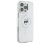 Etui Karl Lagerfeld IML Metal Choupette Head MagSafe do iPhone 16 Pro Max Biały