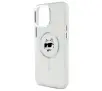 Etui Karl Lagerfeld IML Metal Choupette Head MagSafe do iPhone 16 Pro Max Biały