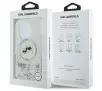 Etui Karl Lagerfeld Liquid Glitter Karl&Choupette Head MagSafe do iPhone 16 Pro Przezroczysty