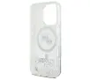Etui Karl Lagerfeld Liquid Glitter Karl&Choupette Head MagSafe do iPhone 16 Pro Przezroczysty