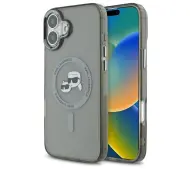 Karl Lagerfeld IML Metal Karl&Choupette Head MagSafe iPhone 16 Czarny