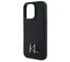 Etui Karl Lagerfeld Silicone Shadow Metal Initial do iPhone 16 Pro Max Czarny