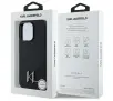 Etui Karl Lagerfeld Silicone Shadow Metal Initial do iPhone 16 Pro Max Czarny