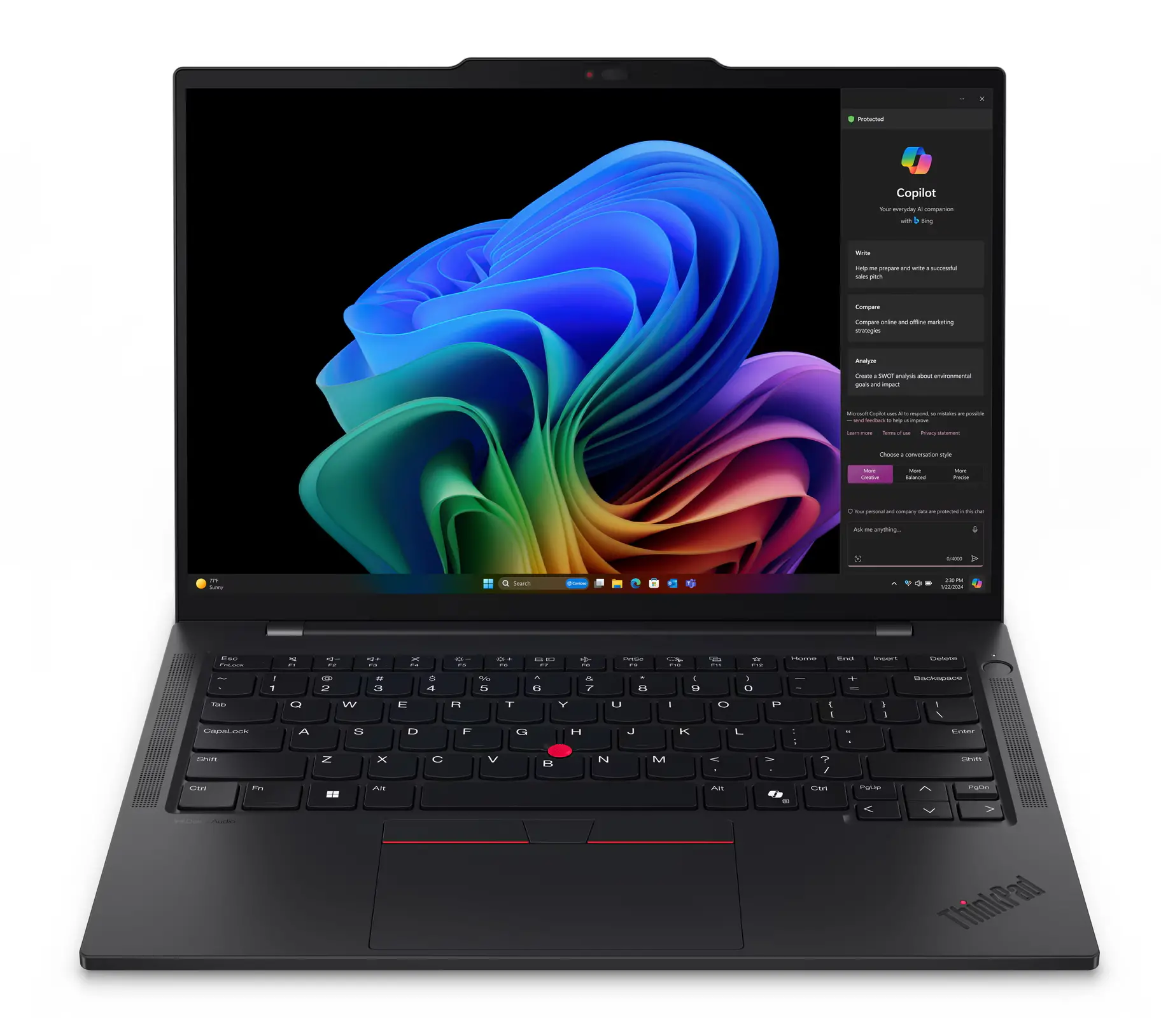 Laptop Lenovo ThinkPad T14s Gen 6 14" Snapdragon X Elite X1E-78-100 32GB RAM 1TB Dysk SSD Win11 Pro Czarny