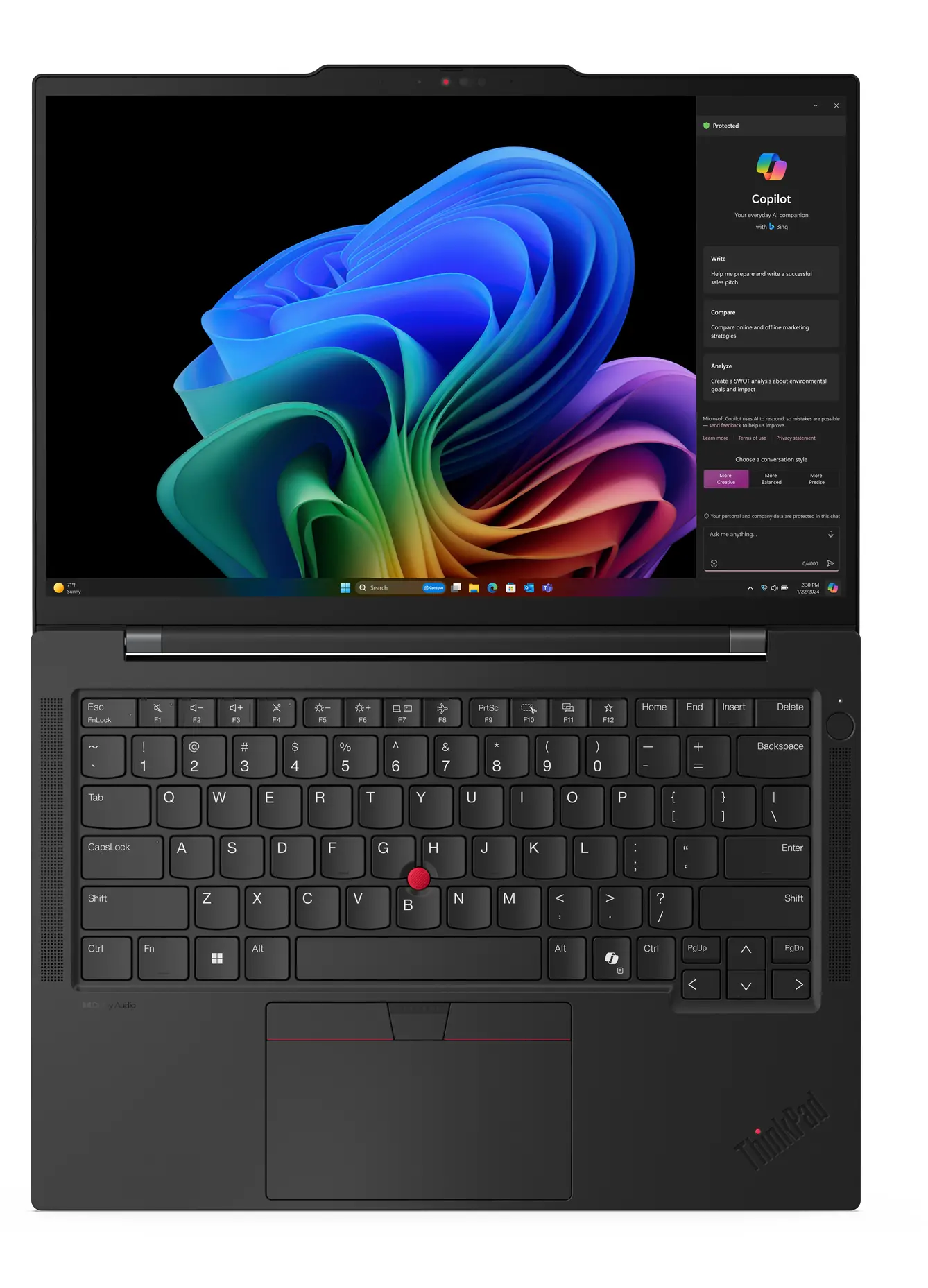 Laptop Lenovo ThinkPad T14s Gen 6 14" Snapdragon X Elite X1E-78-100 32GB RAM 1TB Dysk SSD Win11 Pro Czarny