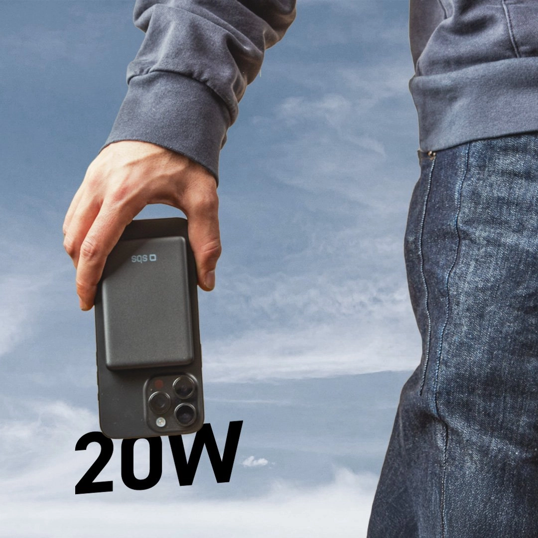 Powerbank SBS TEBB5000MAGSLIM SlimMag 5000mAh PD 20W Szary