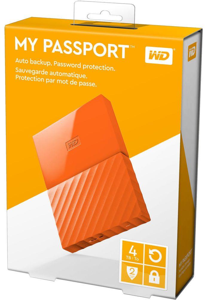 Dysk WD My Passport 4TB 2,5" USB 3.0 (pomarańczowy)