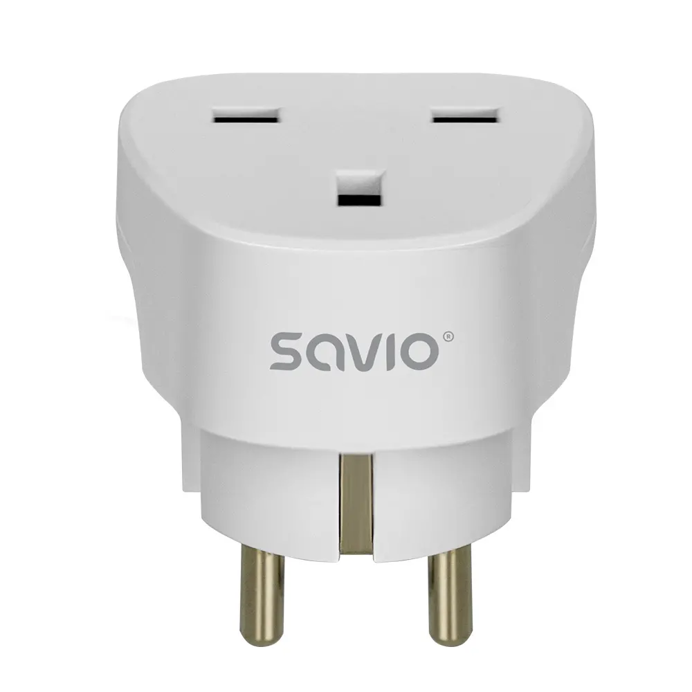 Adapter podróżny Savio AP-02 gniazdo UK - wtyk EU