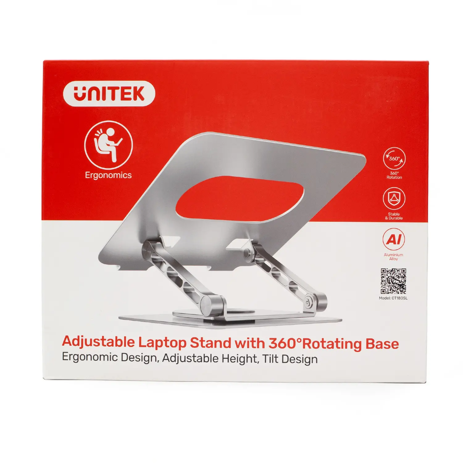 Podstawka na laptopa Unitek OT180SL01 10-16'' Szary