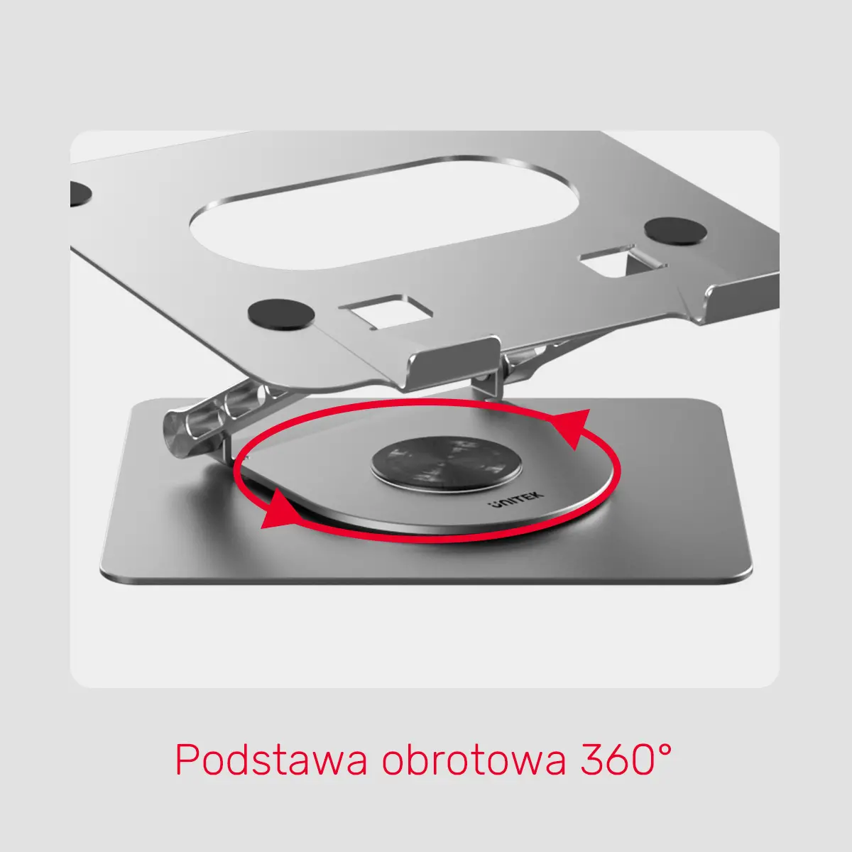 Podstawka na laptopa Unitek OT180SL01 10-16'' Szary