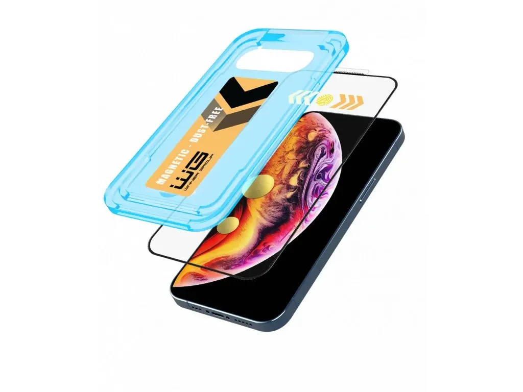 Szkło hartowane Winner WG w aplikatorze do iPhone 16 Pro Czarny