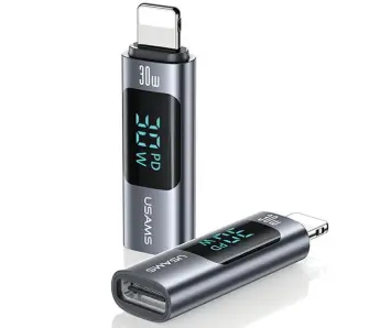 Adapter USAMS AU18 USB-C do Lightning Digital Display 30W